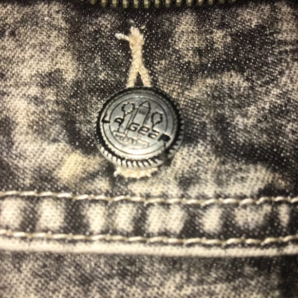 VTG* 1985 L.A. GEAR Acid Washed Denim Jacket Skirt - Picture 5 of 8